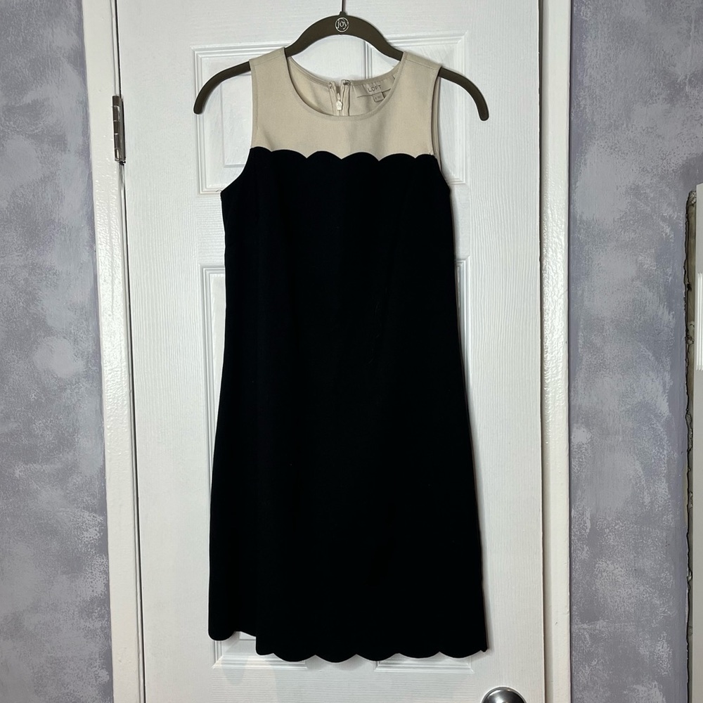 LOFT Scalloped Dress
